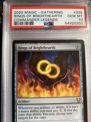 PSA 10 Pop 3 Gem Rings of Brighthearth 335 Rare MTG Commander