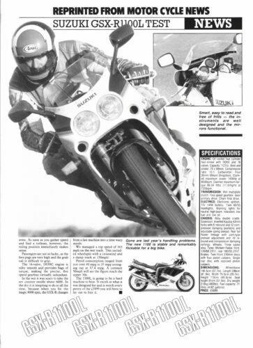 1987 Motorcycle Sales Brochures