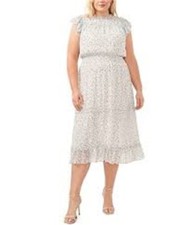 NWT CECE Ruffled Flutter Sleeve Midi Dress Size 3X