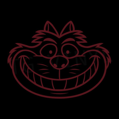 Yoonek Cheshire Cat Neon Decal Sticker | Full Color Car Window Decal For Laptops, Walls & More