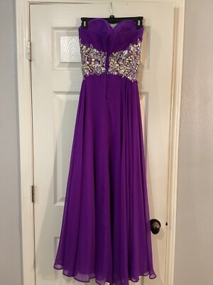 Tony Bowls Formal Dress / Gown Royal Purple Size 2 WORN ONCE! | eBay Tony Bowls Formal Dress / Gown Royal Purple Size 2 WORN ONCE! | eBay