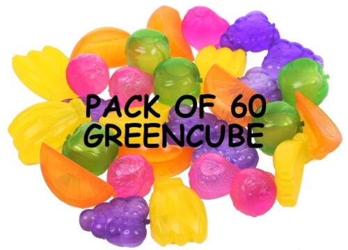 40/60 x Mixed Fruit Shaped Reusable Plastic Ice Cubes Freezing - Picture 11 of 11