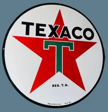Porcelain Texaco Enamel Metal Sign Size 30" Inches