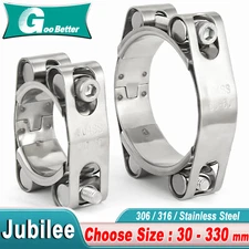 Genuine Jubilee Super Clamps Clips Heavy Duty Mild Steel Hose Clamps 304 steel