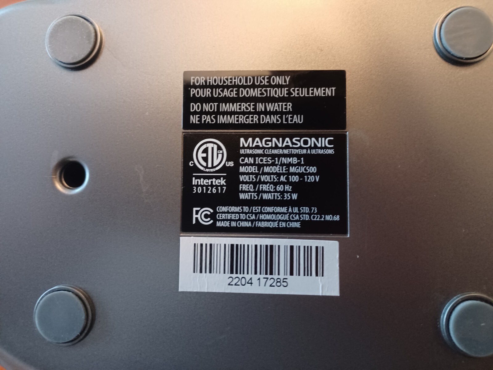 Magnasonic Professional Ultrasonic Jewelry Cleaner with Digital Timer