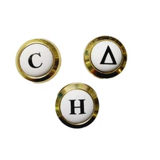 Replacement Buttons for Pfister Cross Arm Handles - Porcelain/Polished Brass