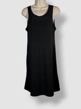 NY Collection Womens Black Scoop Neck Sleeveless Shift Dress Plus Size 1X