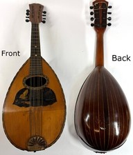 Antique Handmade Wood French Style 8 String Mandolin String Instrument For Repai