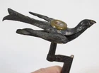 Vtg Victorian Sewing Bird Clamp Opens Closes Metal Silvertone Ornate See Video