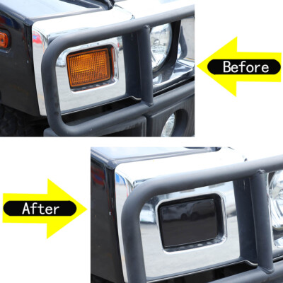 2006-2009 HUMMER H3 SIDE MARKER LIGHT COVER GUARD TRIM CHROME 2PCS SET 2007 2008 - Foto 3