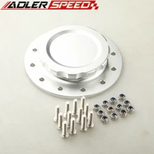 ADLERSPEED Aluminum 4" inch OD Fuel Cell Cap Assembly For RCI Fuel Cells Silver