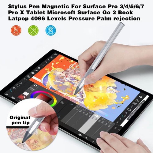For Microsoft Surface Pro 7/6/5/4 Active Stylus Magnetic Smart Rechargeable Pen - Picture 57 of 57