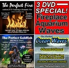 3 DVD Combo Fireplace, Goldfish Aquarium, Ocean Waves Virtual Ambient Video