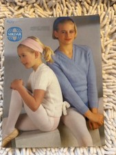 GIRLS WRAPAROUND BALLET CARDIGAN 24”-30" VTG KNITTING 4-PLY PATTERN SIRDAR 4521