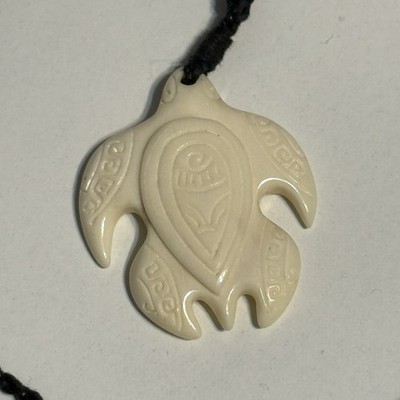 Honu-Turtle Hand-Carved Pendant Necklace From Hawaii