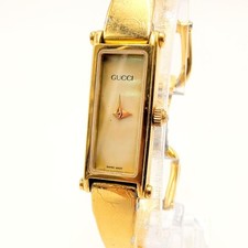GUCCI Bangle Watch 1500L Rectangular Shell Dial Non working From Japan