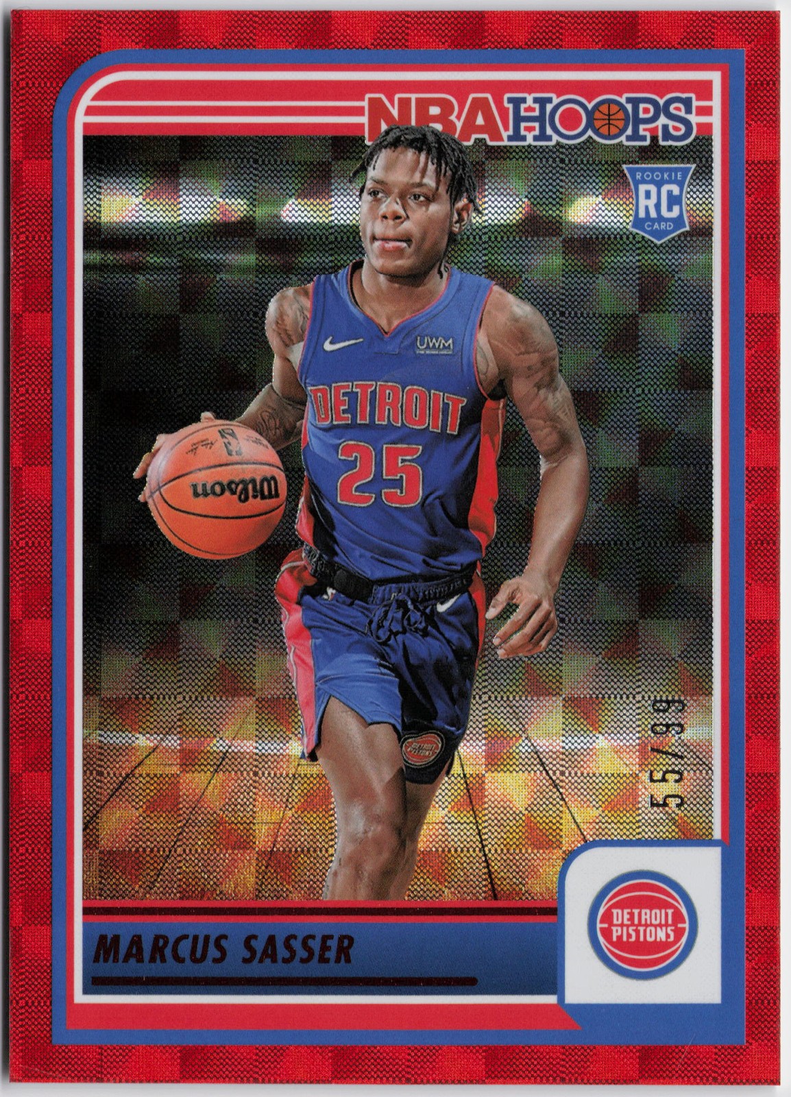2023-24 Hoops #260 Marcus Sasser Hyper Red #/99 RC Rookie
