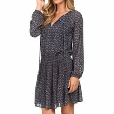 MICHAEL Michael Kors Mini Woodbrook Dress Size XL New Navy New