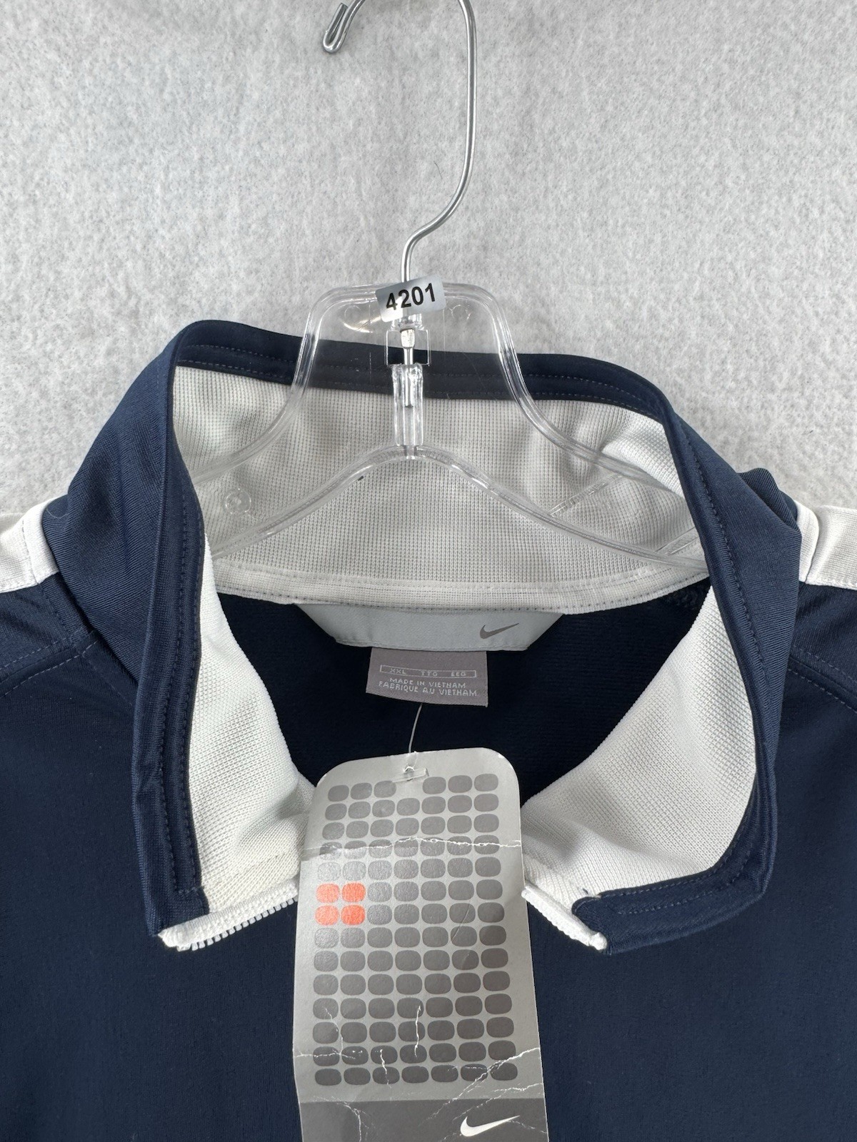 SACAI X NIKE Giacca Nike Uomo 2XL Blu Track Full Zip Warm Up Spellout Swoosh Nuova Stock