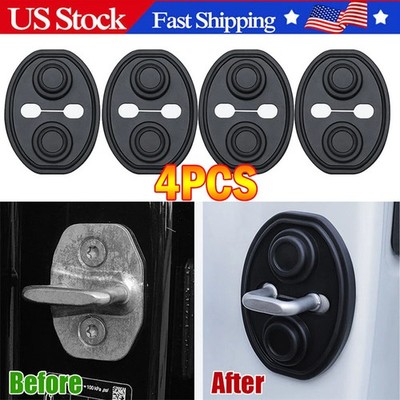 4PC Car Door Lock Protective Cover Silicone Shockproof Cushion Trim  Accessories | eBay