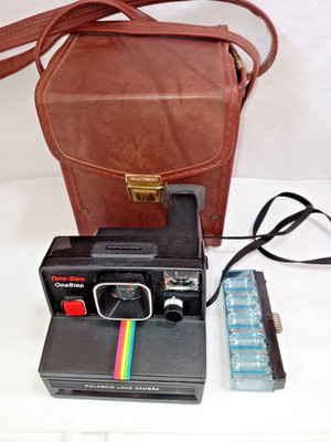 Vintage Polaroid Time-Zero One Step Land Camera w Strap and case -Untested