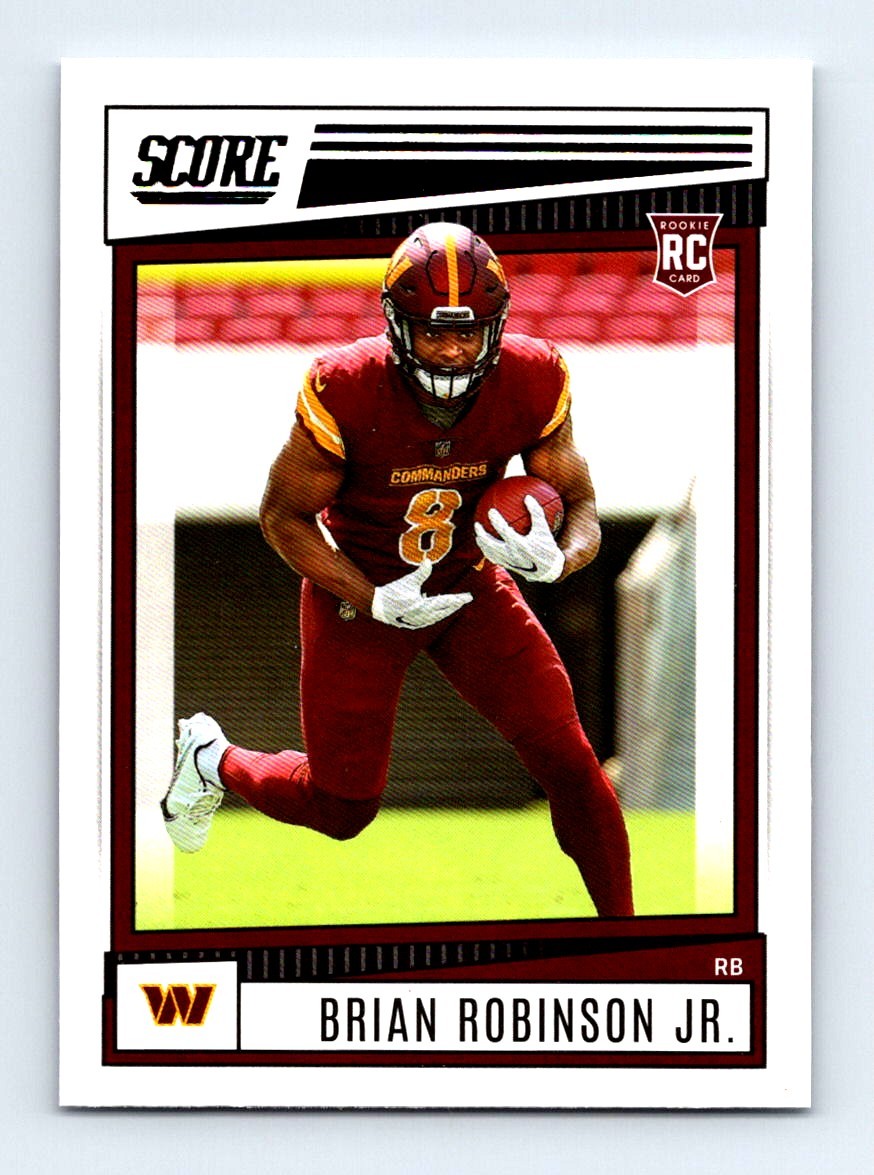 #338 2022 Score BASE )) Brian Robinson Jr. RC Washington Commanders