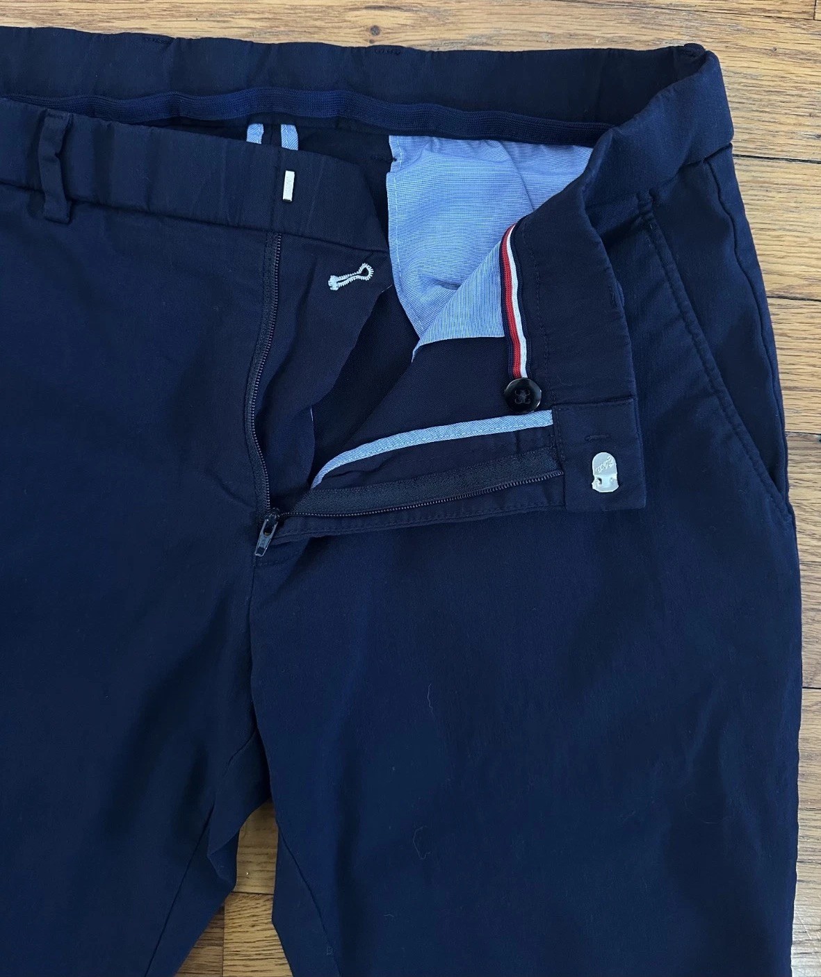 Tommy Hilfiger Men's Sz 34x30 Navy Tailored Breathable Trouser Dress Golf Pant