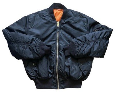 ALPHA INDUSTRIES MEN S MA-1 FLIGHT BOMBER JACKET SIZE XL BLACK ORANGE REVERSIBLE