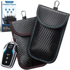 Faraday Key Fob Protector, 2 Pack RFID Signal Blocking Bags for Car Keys
