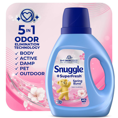Snuggle SuperFresh Liquid Fabric Softener with Odor Eliminating Technology, Spri