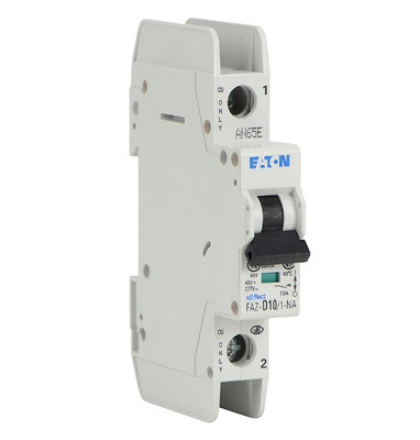 Eaton FAZ-D10-1-NA-SP 10A 277VAC 10kAIC 48VDC 1 Pole Din-Rail Circuit Breaker