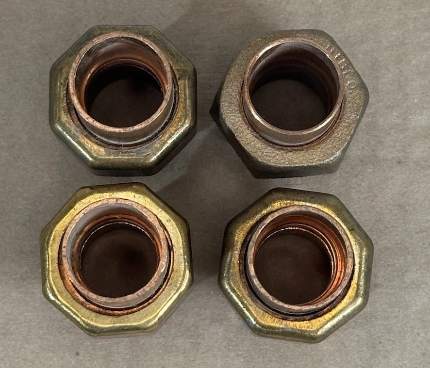 Lot of Four (4) 3/4 in. Copper Sweat C x C Unions New Old Stock Nibco & Generic - Image 2 of 3