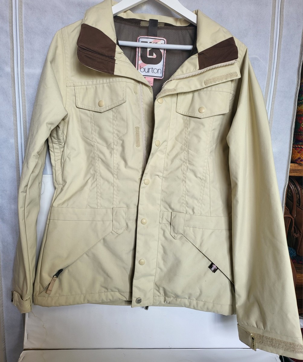 Burton Snowboard Snow Ski Winter Jacket Womans Size S White Mint Excellent