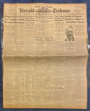 New York Herald Tribune - Antique Newspaper - October 25, 1928 - EXCELLENT COND