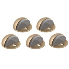 5 PCS 181875 Satin Brass Dome Floor Mount Door Stoppers Rubber Wall Protector