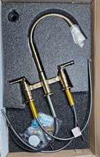 Delta 2390L-CZ-DST Broderick Widespread Bridge Pull Down Kitchen Faucet