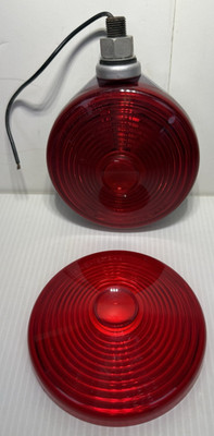 Vintage DIETZ #270 Tractor Light for Rat Rod or Motorcycle w/ Red Lens NICE