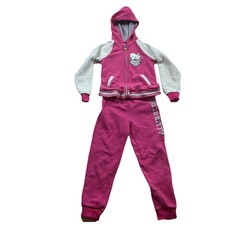 Hello Kitty Outfit Size 6 Girls 2-Pc Pink White Hoodie Pants Outdoor Set