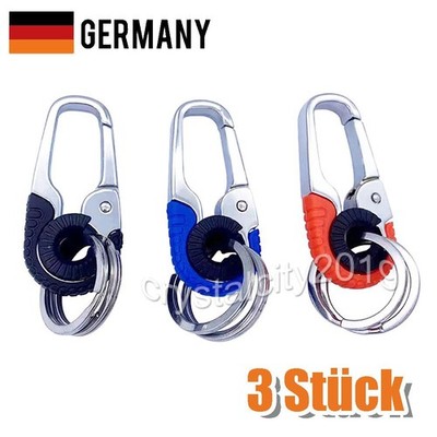 3 X Schlüsselanhänger Karabinerhaken Auto Keychain Geschenk Schlüsselring Clip