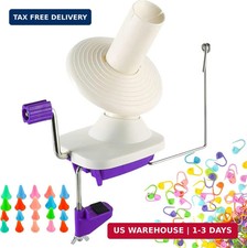 Yarn Ball Winder, Hand Operated Purple Ball Winders for Yarn, Yarn Winder with E