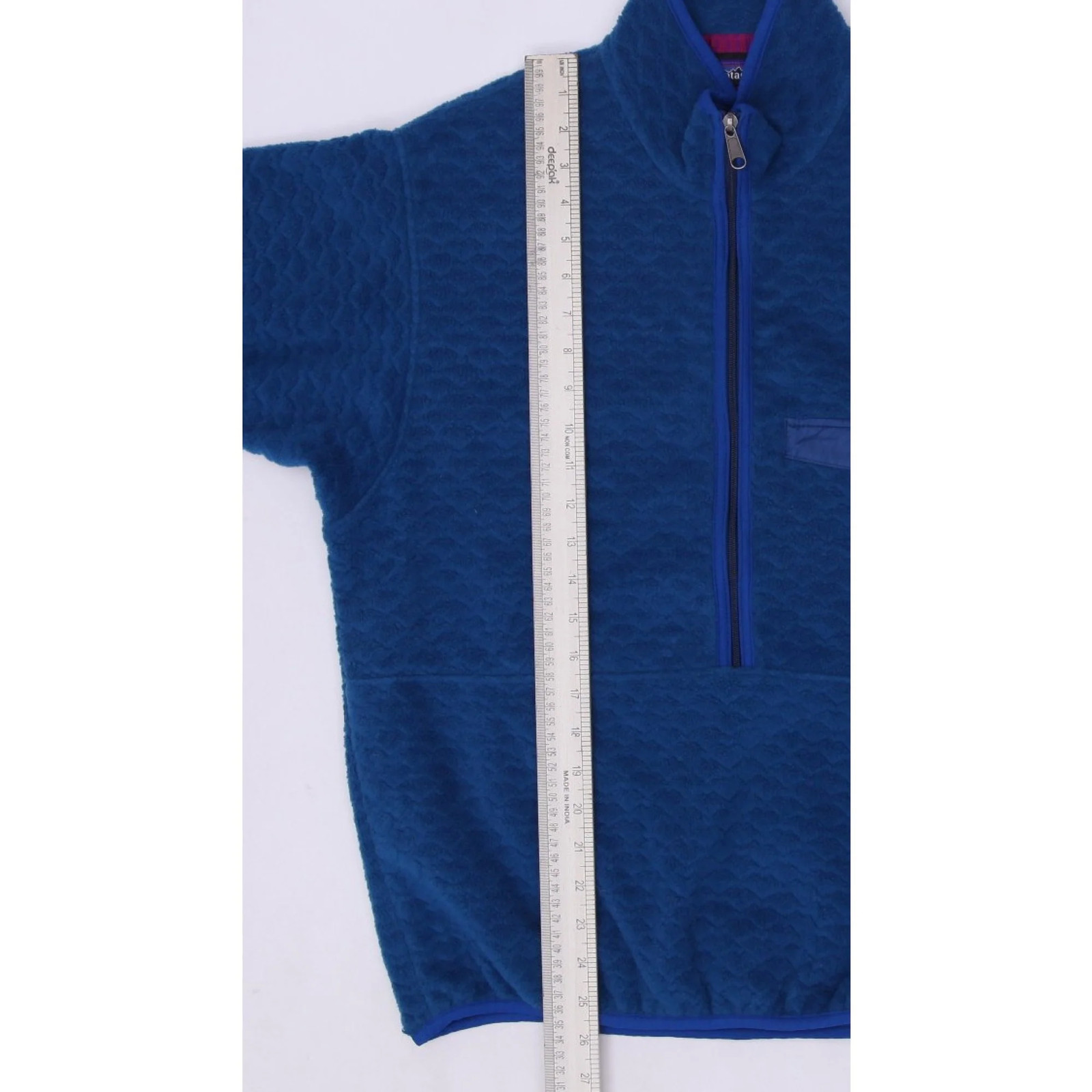 Vintage Patagonia Fleece Jacket Blue 14 Zip Made In USA Size M thumbnail 5