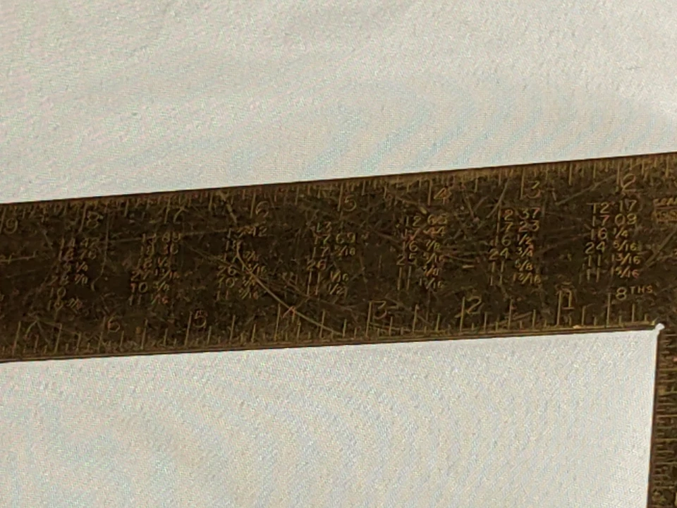 Cuadrado de marco de latón macizo Sears Craftsman 39616 hecho en EE. UU. Foto 4 de 4