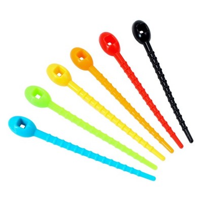 ToolTreaux 24pc Reusable Food Grade Silicone Zip Ties for Cable Management