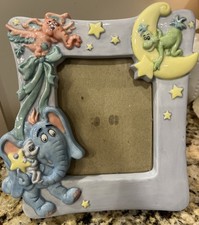 Vintage Dr. Seuss 1998  Horton Hears A Who  Ceramic Picture Frame  Excellent 