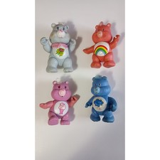 Vintage Care Bears PVC Posable Figures 3" Lot of 4 LIST IN DESCRIPTION Kenner