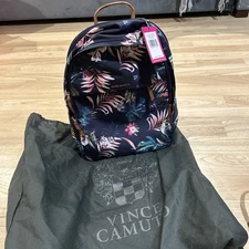 Vince Camuto Eldi Back Pack Floral Print Navy Blue NWT