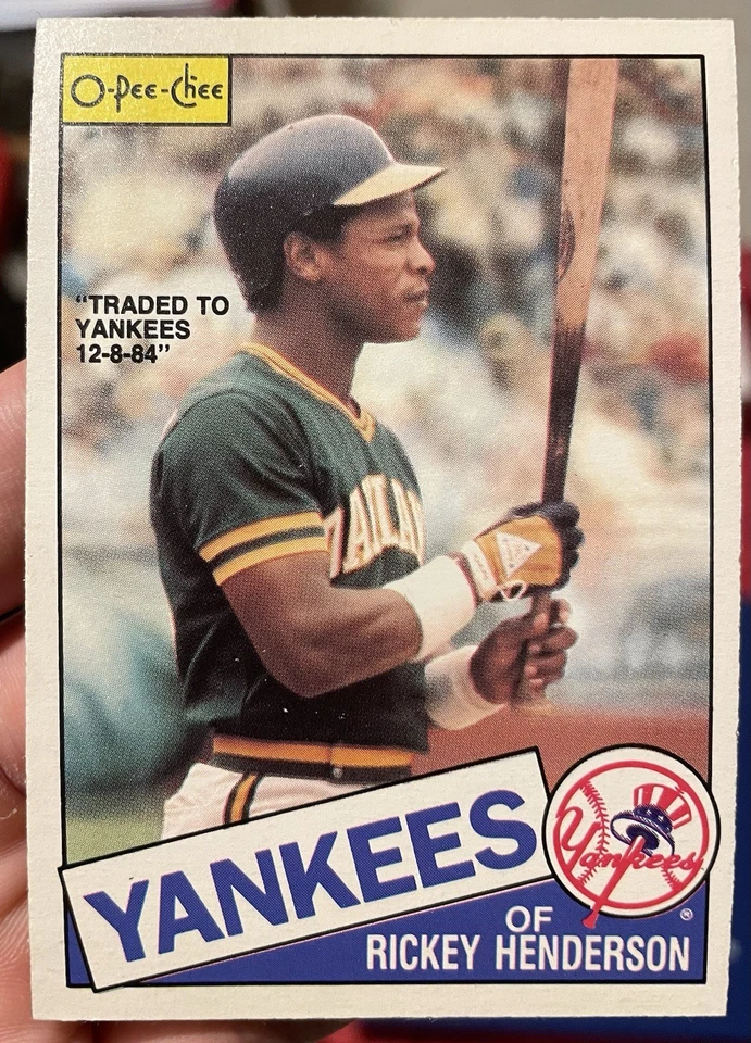 1985 年 O-Pee-Chee 棒球全套 (396) Kirby Puckett RC & Rickey Henderson — 第 3/4 张图片