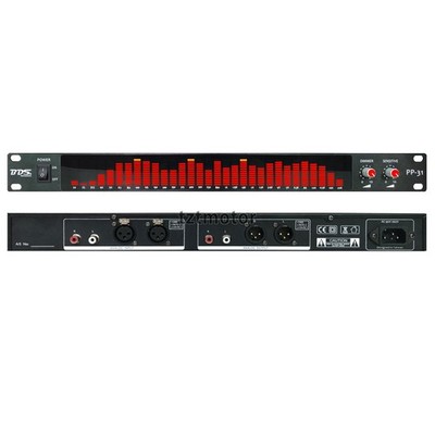 BDS PP-31 Digital LED Audio Spectrum Analyzer Display 1U Music Spectrum VU Meter