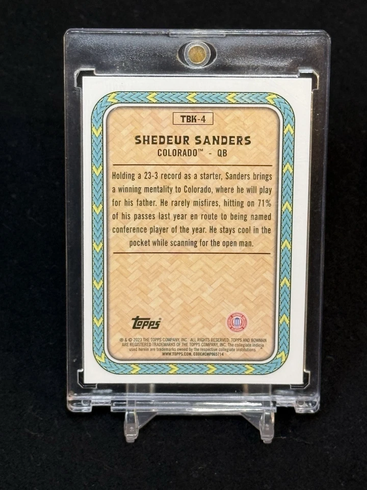 2023 BOWMAN U CHROME SHEDEUR SANDERS THE BIG KAHUNA #TBK-4 - Image 3 of 3