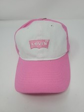 LEVI"S Youth Girls Snapback Hat One Size Pink/White 100 Cotton NWT